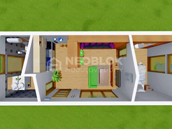 Modulový dům Dominika 3D půdorys